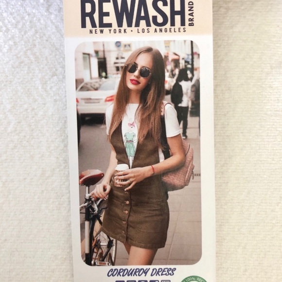 🌑 S O L D 🌑 Rewash Cordoury OverallS Suspender Dress M - Picture 7 of 7